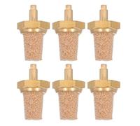 ibasenice 6pcs Copper Brass Fog Machine Nozzle Filter with Universal Compatibility Easy Installation Muffler Silencer for Oil Tube Air Compressor Stage Performances Accessories Replacement