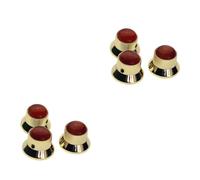 ibasenice 6pcs Domed Electric Guitar Bass Volume Tone Control Knobs Metal Hat Bell Style Guitar Bass Knobs for Solid Body Guitar