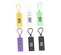 ibasenice 6pcs Electronic Watch Keychain Student Digital Watch Keychain Men Pocket Fob Pocket Chain Random Color