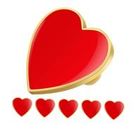 ibasenice 6pcs Enamel Heart Brooch Pins for Women Love-themed Scarf Pins for Clothes Hats Jackets Lapel Accessories for Party Work Casual Wear Unique DIY Craft Embellishments