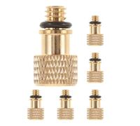 ibasenice 6pcs English Valve Adaptor for Bike Pumps, Pure Copper Bike Pump Accessory, Golden, for Bicycle Tyre Inflation, Commuting and Outdoor Rides