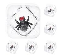 ibasenice 6pcs Fake Ice Cubes Realistic Insects Inside Prank Ice Cubes for Costume Parties Drinks Decoration Scary Toy Simulation Portable Playthings for Festivals