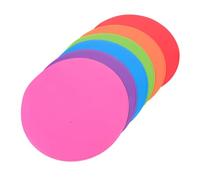ibasenice 6pcs Flat Soccer Training Markers Non-slip Football Discs High Visibility Flat Cones for Agility Skill Development Indoor Outdoor Sports Practice