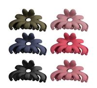 ibasenice 6pcs Flower Hair Clips Set for Girls Plastic Hair Accessories Ponytail Holders Comfortable and Easy to Carry for Season Random Color
