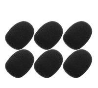 ibasenice 6pcs Foam Lavalier Microphone Windscreen Covers 25x20x6mm Mini Mic Foam Protector for Wireless Headset Mic Noise Reduction for Vlogging and Presentations