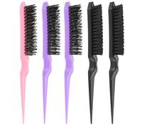 ibasenice 6pcs Foldable Hairdressing Comb Set Portable Two-in-one Abs Hair Styling Comb with Fine and Wide Teeth for Salon and Travel Use Random Color