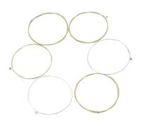 ibasenice 6pcs Folk Guitar Strings Acoustic Replacement Brass Strings for Guitar for Home Practice and Live Performances