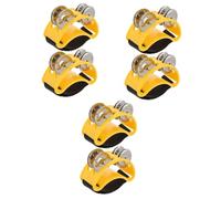 ibasenice 6pcs Foot Tambourines Dual-row Design Vibrant Percussion Instruments for Music Classes and Band Foot Bells for Sound Effects