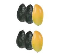 ibasenice 6pcs Fruit Shaker for Boys and Girls Avocado and Mango Percussion Instruments Cognitive Learning Toy for Early Music Development and Hand-eye Coordination