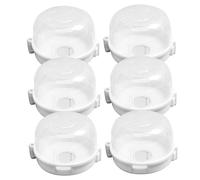 ibasenice 6pcs Gas Stove Knob Protectors Kitchen Safety Guards Hob Cover Stove Lock Childproof Easy to Open Heat Resistant Grease