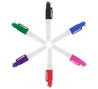 ibasenice 6pcs Golf Ball Marking Pens Set with Red, Purple, Green, Blue, Black, Pink Permanent Golf Markers for Precise Ball Line Drawing for On-course Use