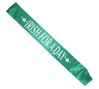 ibasenice 6pcs Green Satin Sash for St Patricks Day Ireland Clover Letter Print Sturdy and Lightweight Shoulder Strap Fancy Dress Up Accessory for Party
