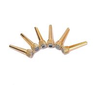 ibasenice 6pcs Guitar Bridge Pins Bone Bridge Abalone Dot for Acoustic Guitar Replacement Parts Brass Circle Skirt for Tone Pin