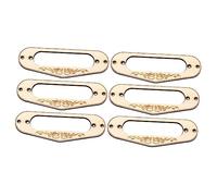 ibasenice 6pcs Guitar Pickup Frame Mounting for Single Coil Flat Pickups Replacement Accessory for Style Electric Guitars Golden