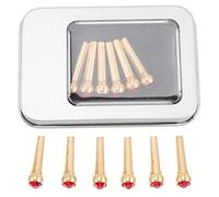 ibasenice 6pcs Guitar String Nails Guitar Bridge Pin Tuning Pegs Acoustic Bridge Hard Ground Pegs