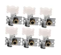 ibasenice 6pcs Guitar Tuning Pegs Dual Post Silver Pearled Tuners for Acoustic and Classical Guitars Quick-replace Open Design for Enhanced Stability and Sound Quality