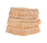 ibasenice 6pcs Handmade Natural Straw Roof Thatch for Fairy Garden Miniature Model Houses Terrarium Decoration with Realistic Texture and Large Coverage for Diorama Projects