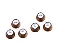 ibasenice 6pcs Light Brown Volume Tone Control Knob for Electric Guitar and Bass Knobs for Easy Installation and Replacement for Guitar Parts and Accessories