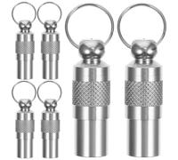 ibasenice 6pcs Lightweight Silver Aluminum Pet Id Tags for Cat and Rabbit Anti-Rust Dog Identity Tag Suitable to Attach the Collar for Anti-Lost Protection