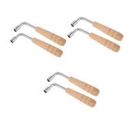 ibasenice 6pcs Lyre Harp Tuning Accessories Wood Easy Tuning for Harpsichord Pianos Piano Strings