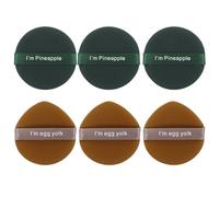 ibasenice 6pcs Makeup Powder Puff Cushion Set, Lightweight Hydrophilic Polyurethane Material, Double-sided Soft Design for Wet and Dry Use, for Loose or Pressed Powder Cosmetics