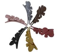 ibasenice 6Pcs Matte Double Bow Hair Clips Strong Clamping Force Soft Gentle Hold for Women Stylish Hair Barrettes Claws Clamps Updo Accessories