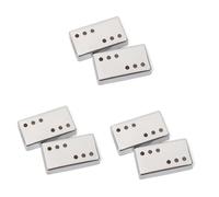ibasenice 6pcs Metal Pickup Cover for Electric Guitar Plated Covers Lightweight Design for Easy Installation and Silver