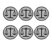 ibasenice 6pcs Metal Scale Justice Lapel Pins for Men Women Scratch-resistant Lawyer Brooch with Strong Clip Professional Graduation Accessory for Suits Shirts Jackets