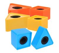 ibasenice 6pcs Microphone Logo Flag Triangular Square Design for Tv News and Business Meetings