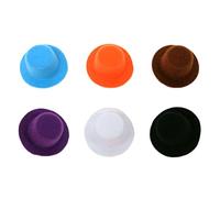 ibasenice 6pcs Mini House Bowler Hats Decorative Dollhouse Accessories for Projects Decor and Dress up Random Colors Cute Miniature Formal Hat Models