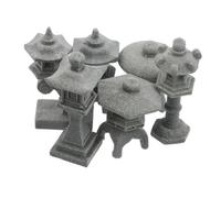 ibasenice 6pcs Miniature Japanese Lantern Pagoda Asian Garden Figurines for Fish Tank Zen Garden Decor Micro Landscape Accessories Enhance Aquarium Aesthetics with Cultural Charm