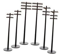 ibasenice 6pcs Miniature Telegraph Poles for Model Railway Scenery Small Poles As Micro Landscape Table Decor Boys and Girls Model Train Accessories