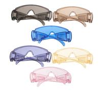 ibasenice 6pcs Multicolor Mini Doll Goggles for Dress Up Safe Rounded Edge Lab Eyewear Props for Creative Dollhouse Display and Accessories