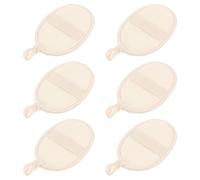ibasenice 6pcs Natural Loofah Bath Towels Exfoliating Body Scrubber with Strong Friction for Deep Cleaning and Removing Excess Fat from Pores, Beige Synthetic Material Bathing