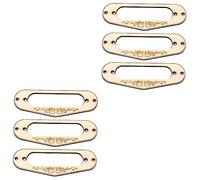 ibasenice 6pcs Pickup Mounting for Electric Guitars Flat and Single Coil Pickup Frame to Install Golden Finish