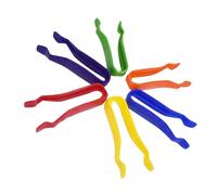 ibasenice 6pcs Plastic Craft Tweezers for Jewelry Making and Beads Ergonomic Large Flat Head Handicraft Tools for Fine Motor Skills and Insect Collecting