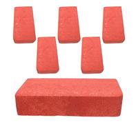 ibasenice 6pcs Realistic Foam Brick Blocks for Stage Props Portable and Quick Setup Simulation Bricks for Film Tricks and Prank Gimmicks in Red