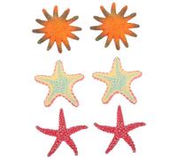 ibasenice 6PCS Realistic Sea Star Sculpture Smooth Edges Ocean Animal Models for Educational Play and Home Decor Safe Touch Diving for Explore Life