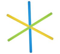 ibasenice 6pcs Relay Baton with Anti-slip Sponge Grip Lightweight Track Running Sticks for School Sports Outdoor Team Competitions and Easy to Hold for Students and Field Races