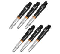 ibasenice 6Pcs Rotating Dart Shafts Stems Black Lightweight Game Accessories with Standard Threading for Professional and Amateur Players