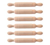 ibasenice 6pcs Shiwan Rolling Stick Tuff Tray Accessories Loose Parts for Early Years Tray Mini Basketball Hoop Mini Pool Tools for Miniatures Wooden Rolling Sticks