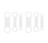 ibasenice 6pcs Silent Slide-On Silicone Dog Collar Loops, Elastic Replacement Pet ID Holders in White, Sizes Small Medium Large for Outdoor and Everyday Use