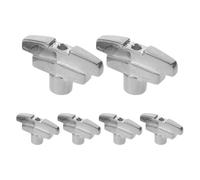 ibasenice 6pcs Silver Folk Guitar Tuning Pegs Knobs with Screws and Washers Small Acoustic Guitar String Replacement Tuner Parts for Electric and Acoustic