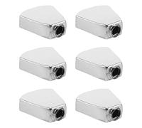 ibasenice 6pcs Silver Metal Guitar Control Knobs for Acoustic and Electric Guitars, Easy Adjustment, Versatile Compatibility, Sl nd Modern Design for Precise String Tuning