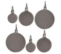 ibasenice 6pcs Small Stainless Steel Hanging Targets for Training Use, round Precision Targets for Outdoor Practice, Safe to Touch and Sturdy Metal Shooting Practice Tools for Wall or Tree