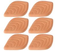 ibasenice 6pcs Terracotta Sugar Keeper Sugar Softeners Leaf Shape Coffee Color Soften Hardened Brown Keep Fresh Moist for Food Storage Containers on The Go