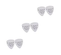 ibasenice 6pcs Titanium Steel Guitar Pick Dad Guitar Plectrum Thin Picks for Players Unique for Musicians