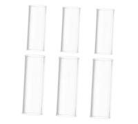 ibasenice 6pcs Transparent Glass Guitar Slides Stable Grip Finger Slide Rings for Electric Acoustic Bass Guitar Slip Design for Accurate Sound Projection and Expressive Playing