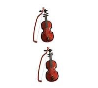 ibasenice 6pcs Violin Fiddle Toy Mini Violin Model Playhouse Decor Christmas Prop Safe Musical Instrument Random Style