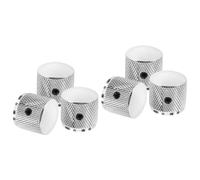 ibasenice 6pcs Volume Knob Caps for Guitar Potentiometers Replacement Knobs Scale for Electric Guitars Amplifiers and Effects Finish Screw Fixing